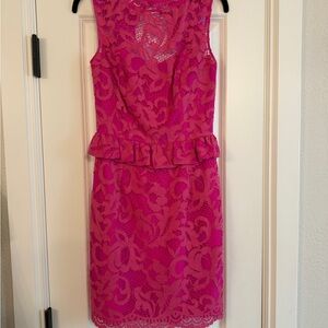 Lilly Pulitzer Vibrant Pink Lace Dress